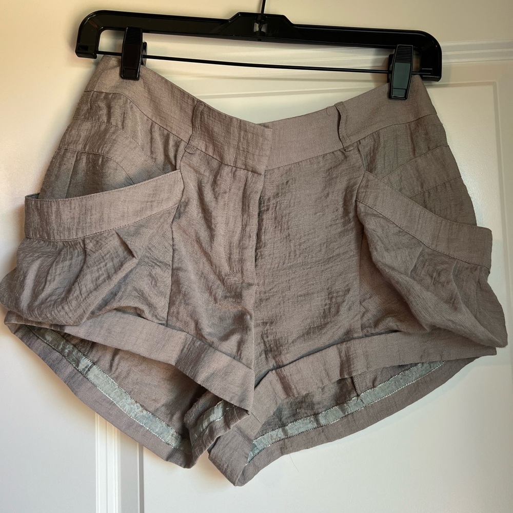 BCBGMaxAzria taupe khaki shorts